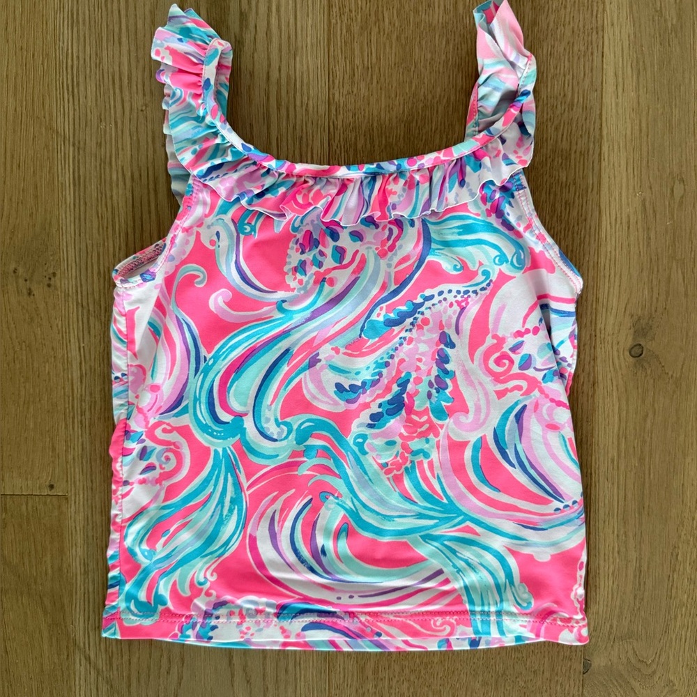 Lily Pulitzer Kinsey Swirl Tankini Swimsuit Top Sz 6